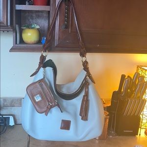 White Dooney & Bourke Luxe Hobo with Coin Purse